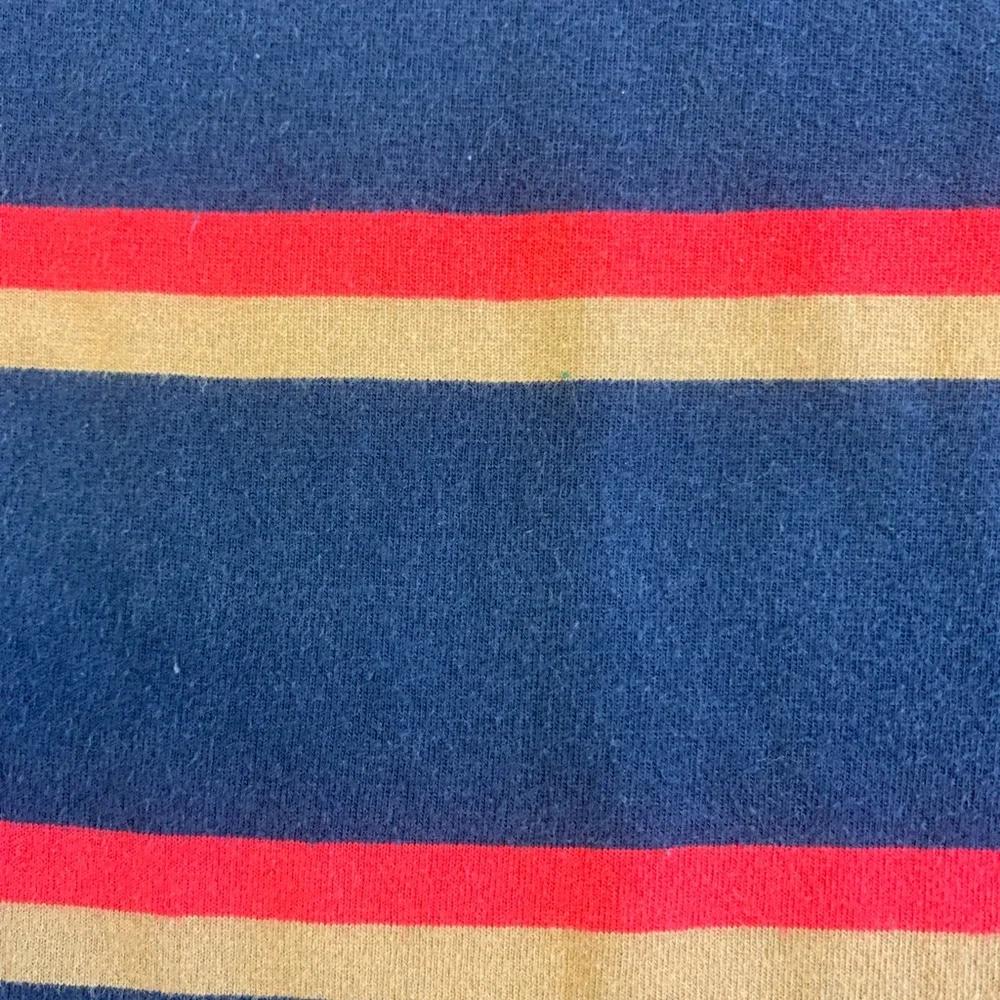 Classic Long Sleeve Rugby Stripe Polo - Navy, Red, Yellow - Picture 5 of 6